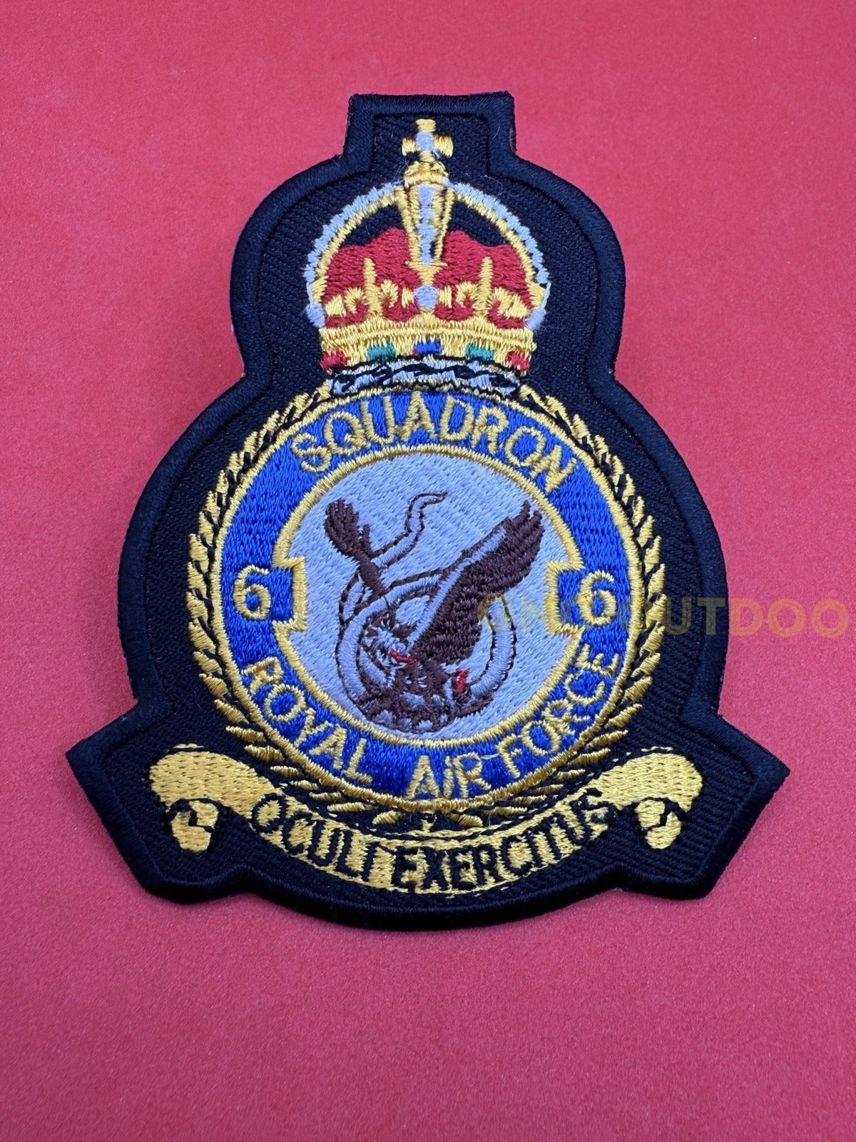 King’s Crown Royal Air Force No 6 Squadron Badge RAF Machine Embroidered Patch