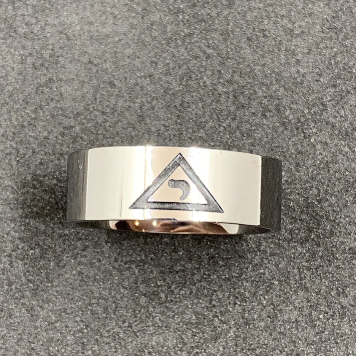 Masonic Scottish Rite Silver Ring Freemason Stainless Steel Square & Compass Men’s Ring