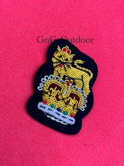 General Staff Officer Hat Badge On Black Felt Hand Embroidered With Bullion Wire