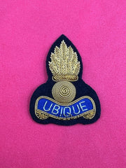 Royal Engineers Officers Beret Badge RE Hand Embroidered Bullion Wire Cap Badge