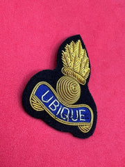 Royal Engineers Officers Beret Badge RE Hand Embroidered Bullion Wire Cap Badge