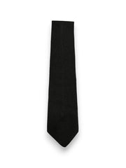 Men's Scottish Plain Black Tartan Tie Formal Tie For Wedding