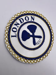 London Grand Rank Apron Badge Masonic Undress ASST Embroidered Apron Badges