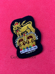 General Staff Officer Hat Badge On Black Felt Hand Embroidered With Bullion Wire