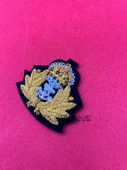 King’s Crown Royal Navy Officer’s Hat Badge Navy Hand Embroidered Cap Badges