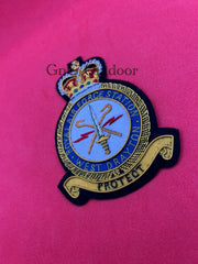 Royal Air Force West Drayton Station Blazer Badge Hand Embroidered Gold Bullion Wire Crest Insignia