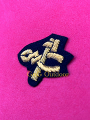 REME Artificer Hammer and Tongs Gold Bullion Wire Embroidered Mess Dress Badge on Black Felt