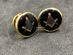 Masonic Freemason Gold G Cufflinks Square Compass Gold Plated G Cufflinks