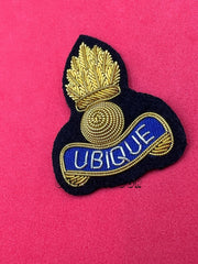 Royal Engineers Officers Beret Badge RE Hand Embroidered Bullion Wire Cap Badge