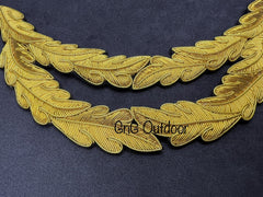 Double Oak Leaf Peak 2 Row Gold Bullion Oak Leaf Royal Navy Officer Peak Hat