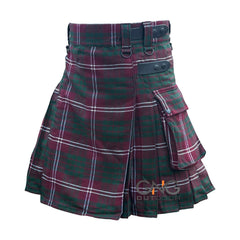 Men's Scottish Crawford Tartan Leatherstrap kilt Highland Wedding kilt