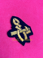 REME Artificer Hammer and Tongs Gold Bullion Wire Embroidered Mess Dress Badge on Black Felt