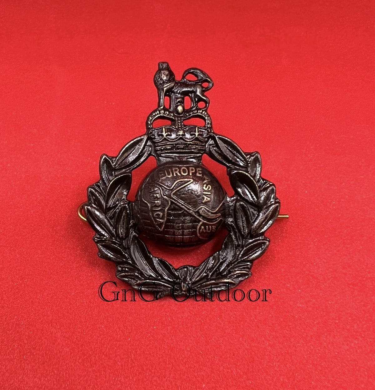 Royal Marines Commandos Beret Badge, Bronze Metal British Military Cap Badge