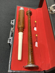 Great Highland Bagpipe Practice Chanter Rosewood & Chrome with Imitation Ivory