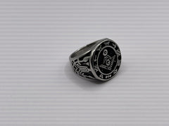 Masonic Square & Compass Ring Freemason G Symbol Stainless Steel Ring Size 11
