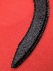 Black Bullion Wire Officer Hat Peak 20mm Black Embroidered Uniform Cap Peak