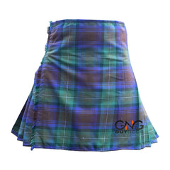 Scottish Isle of Skye 8 Yard Kilt for Men with Matching Flashes and Fly Plaid