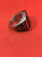 Master Mason Masonic Ring Stainless Steel Freemason Square & Compass Gold Tone Men’s Ring