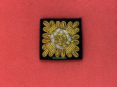 Epaulettes Shoulder Rank Gold Pips Hand Embroidered Bullion Wire Rank Pips Pair