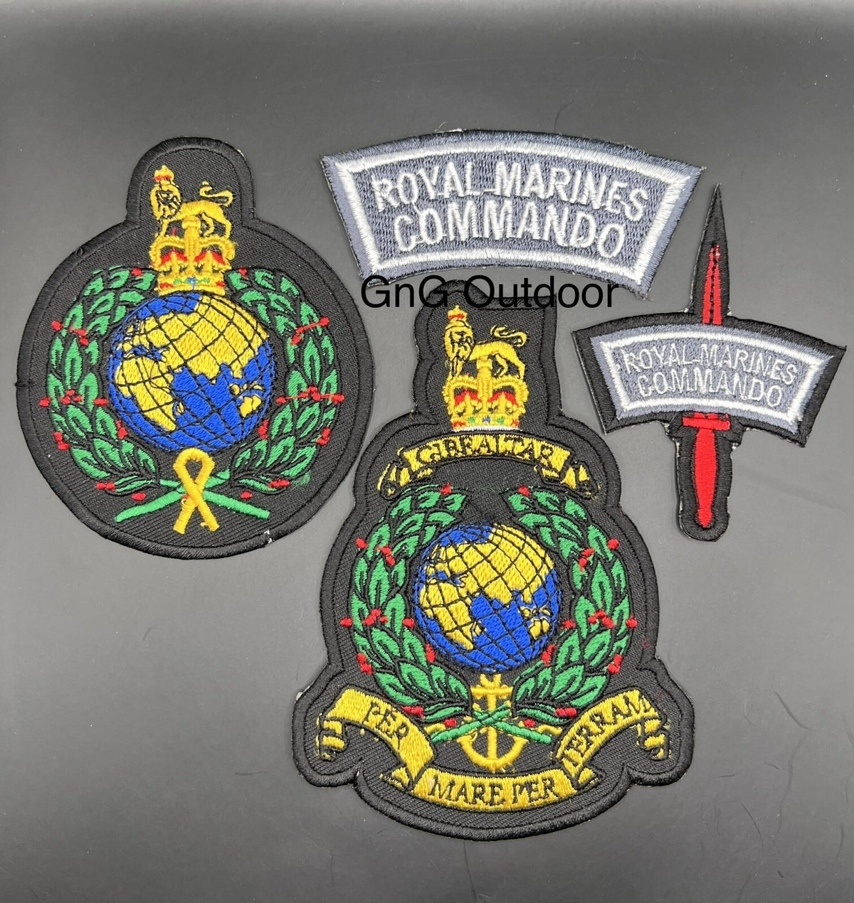 The Corps of Royal Marines Embroidered Patch Royal Marines Biker Patch Set Of 4