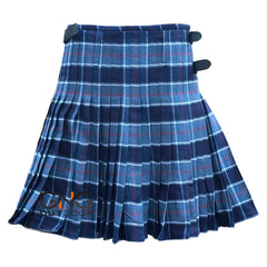 Scottish US Navy Tartan 8 Yard Kilt for Men with Matching Flashes and Fly Plaid