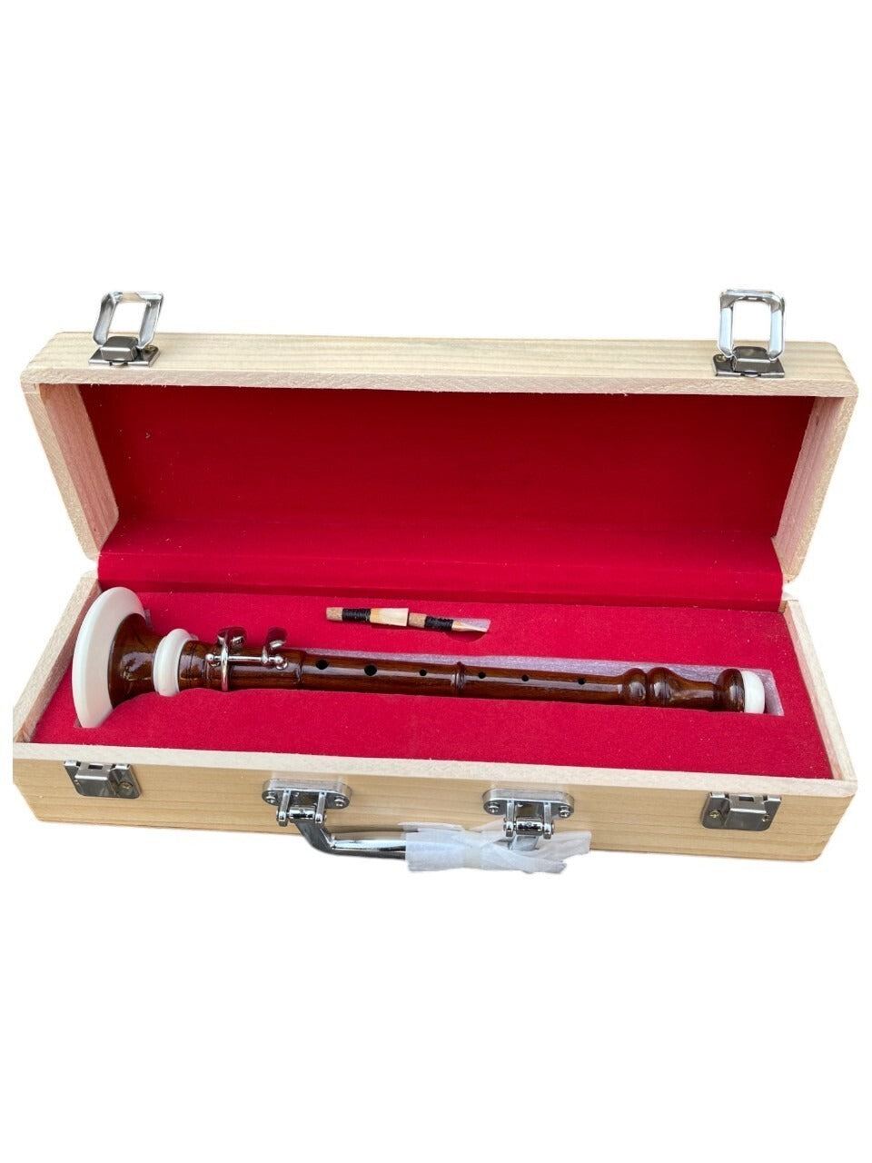 Musical Rosewood Brown Bombard Chanter + 2 Reeds With Hard Case