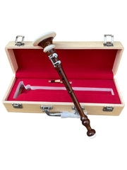 Musical Rosewood Brown Bombard Chanter + 2 Reeds With Hard Case