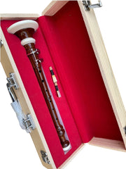 Musical Rosewood Brown Bombard Chanter + 2 Reeds With Hard Case