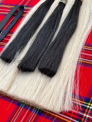 White Horse Hair Thistle Sporran Three Black Tassels Bagpiper Kilt Sporran