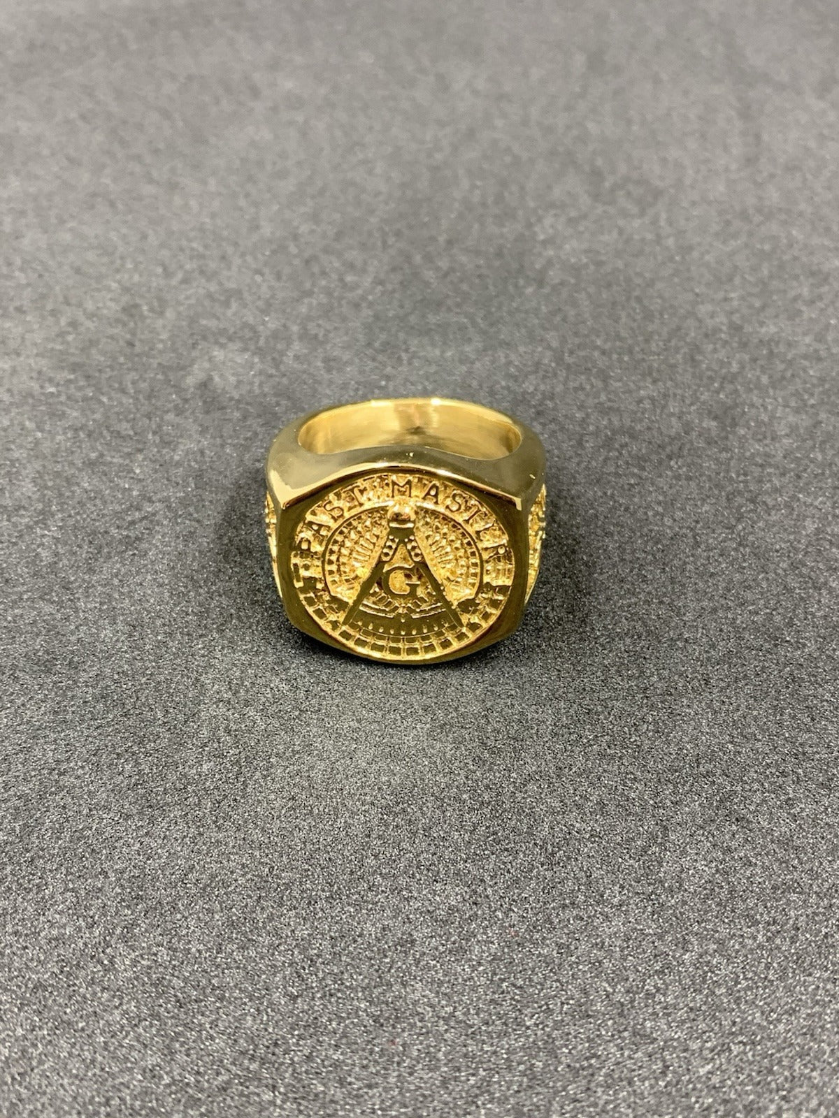 Men's Past Master Degree Masonic Silver Ring York Rite Freemason Ring