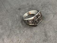 Knights Templar Men’s Ring Stainless Steel Masonic Knights Templar Cross Seal Signet Ring