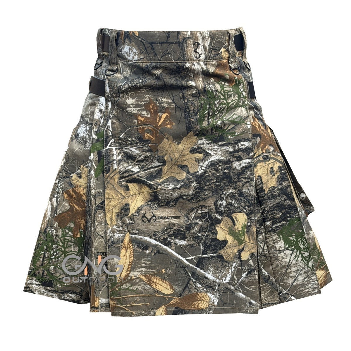Men Tree Camo Leatherstrap kilt Camouflage Cargo Pocket Kilt Size 28 to 60" inch