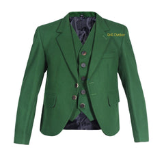 Men's Green Wool Argyle Kilt Jacket & Waistcoat – Traditional Scottish Highland Wedding Suit