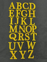 Gold Embroidered Bullion Wire Alphabet Letters Handmade Gold Alphabet A to Z