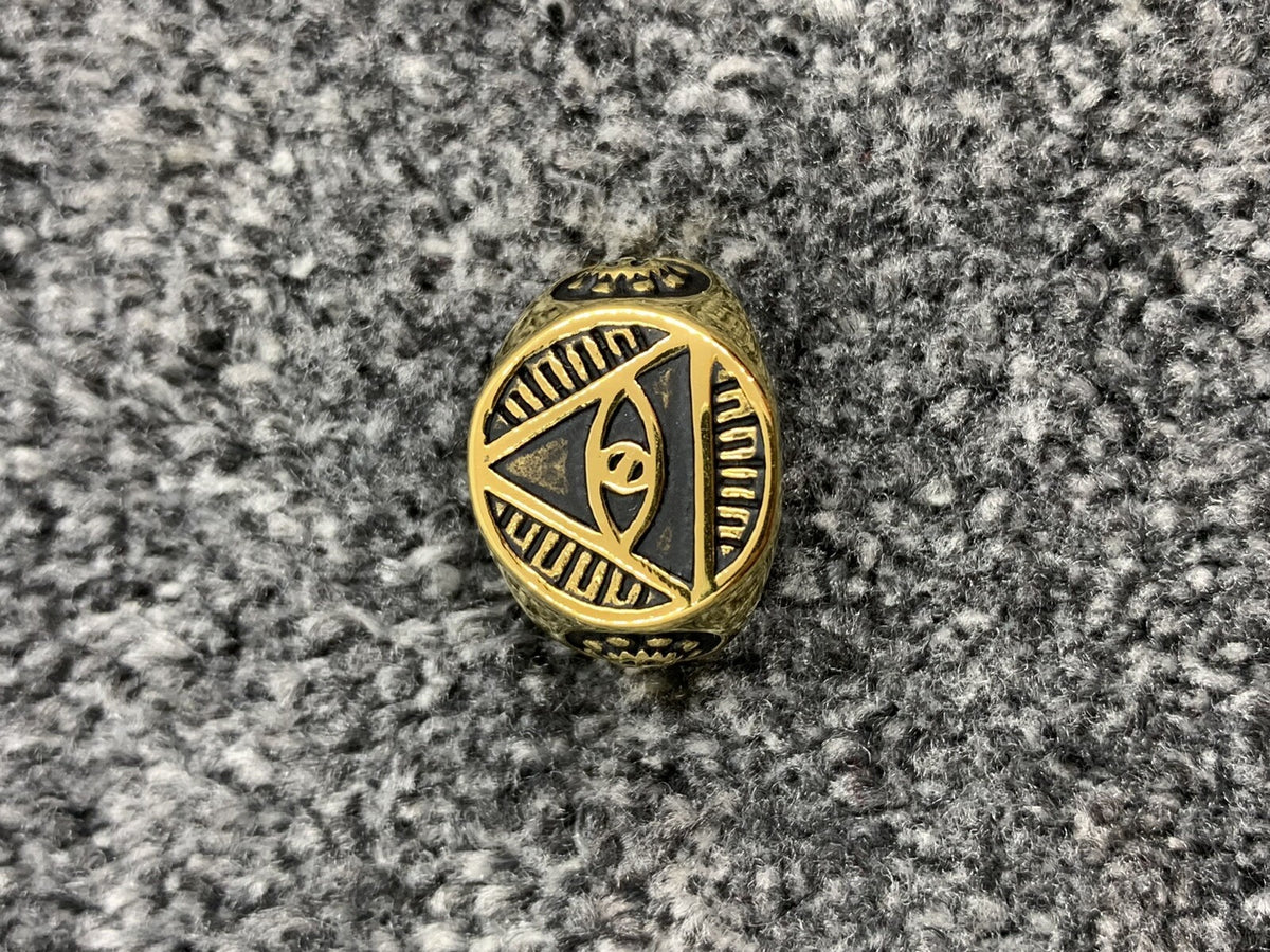 Masonic All Seeing Eye Ring Freemason Pyramid Eye Stainless Steel Men’s Signet Ring