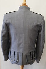 Scottish Grey Doublet Style Jacket Military Piper Drummer jacket & Vest
