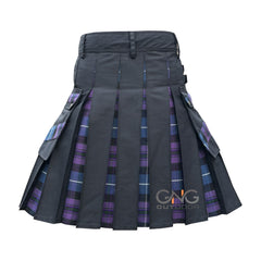 Scottish Gothic Kilt Tartan Pleats Men Highland Utility Kilt Size 28-62