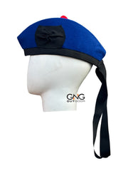 Men's Royal Blue Scottish Glengarry Hat – Wool Piper Bonnet Military Highland Kilt Cap