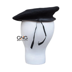 Military Black Wool Beret Hat Men Army Beret Cap Size Small - 2XL
