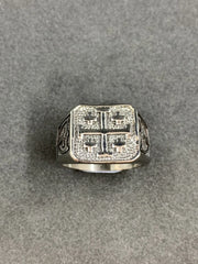 Knights Templar Men’s Ring Stainless Steel Masonic Knights Templar Cross Seal Signet Ring