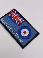 Royal Air Force Veteran Patch British Machine Embroidered Flag Badge RAF TRF