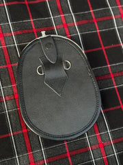Scottish Tweed Sporran Chrome Thistle Cantle Kilt Sporran With Chain Belt