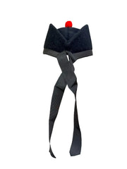 Men Plain Black Glengarry Hat Red pom pom Piper Bonnet Hat Military Kilt Cap