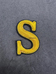 Gold Embroidered Bullion Wire Alphabet Letters Handmade Gold Alphabet A to Z
