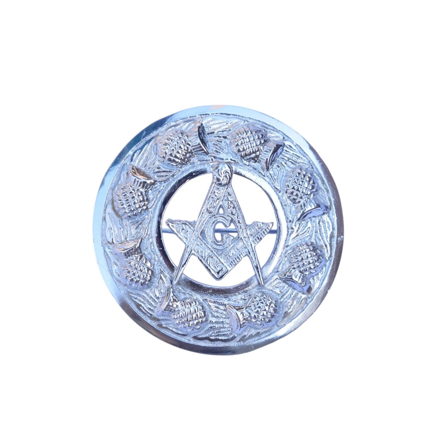Scottish Chrome Badge Brooch Available in 6 Style