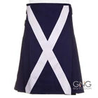 Men's Blue Scotland Utility kilt Cotton Highland kilt Modern Fashion Kilt