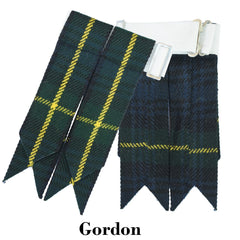 Men's Scottish Gordon Tartan Kilt Flashes