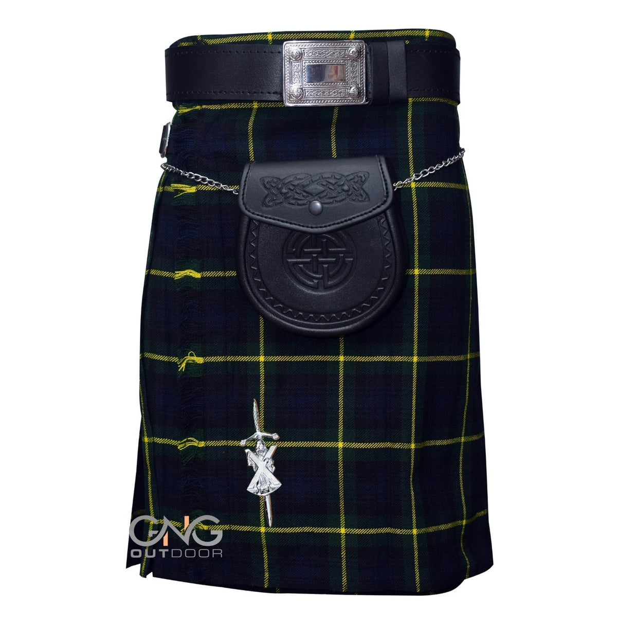 Men's Gordon Tartan 8 Yard Kilt – 5 Piece Highland Wedding Outfit