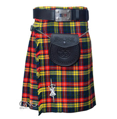 Men's Buchanan Tartan 5-Yard Kilt with 5-Piece Highland Wedding Outfit
