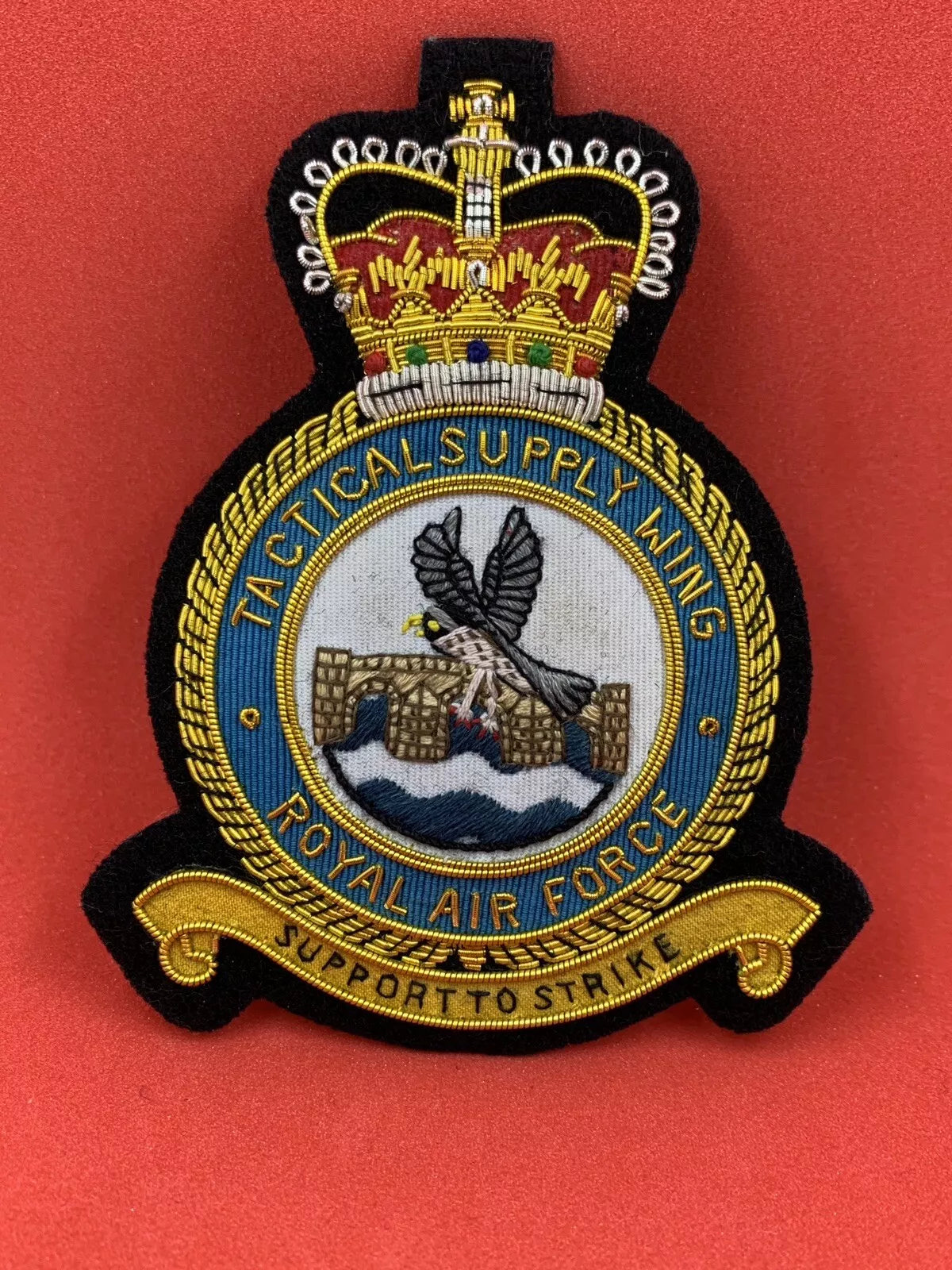 Customise RAF Blazer Badge Hand Embroidered Bullion And Wore Blazer Badges